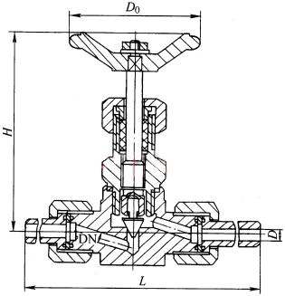 J21HJ21W  PN25 PN40 ƽֹμṹߴʾͼ