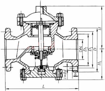 H7B41X-16H7B41X-16C ҺֹطҪμṹߴʾͼ